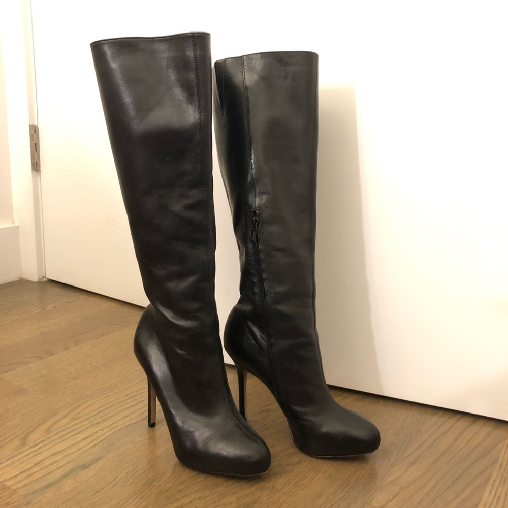 Knee high SAM EDELMAN black leather boots